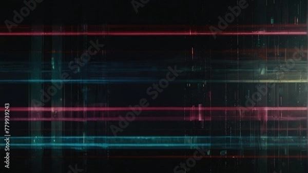 Fototapeta Techno Glitch Abstract Texture with Digital Distortion