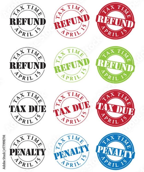 Obraz Tax Time Stamps