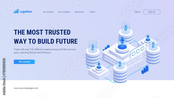 Obraz Cryptocurrency landing page