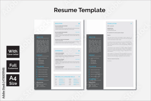 Obraz cv resume template