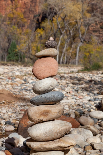 Obraz Balanced Stacked Rocks in Nature