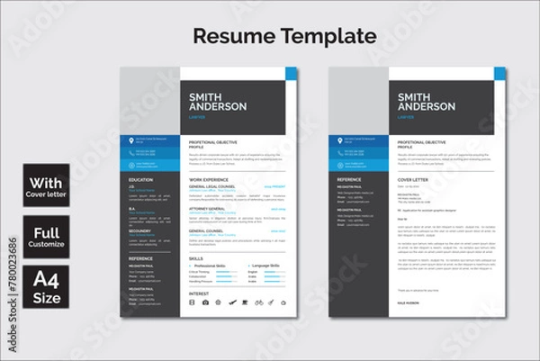 Fototapeta cv resume template