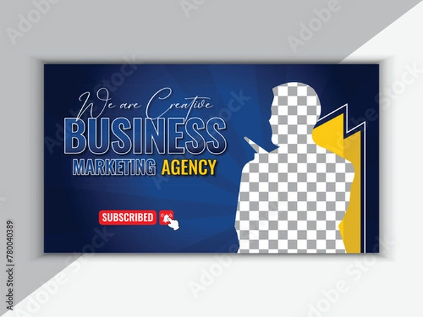 Obraz Creative corporate social media web banner and you tube thumbnail template design,