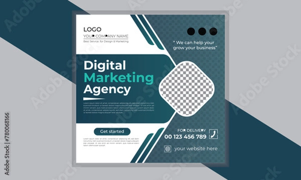 Fototapeta Modern Business Social Media Post Design Template.