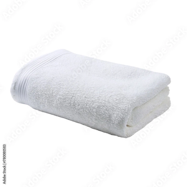 Fototapeta White towel isolated on transparent background