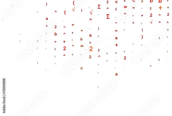 Obraz Light Red vector pattern with arithmetic signs.
