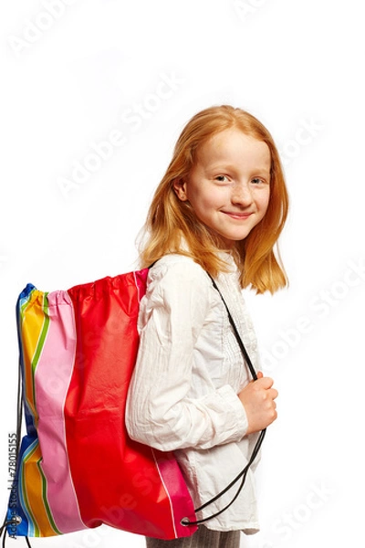 Obraz Maedchen mit Einkaufstasche