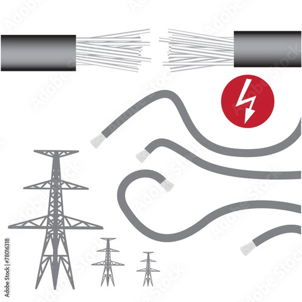 Fototapeta electric cable