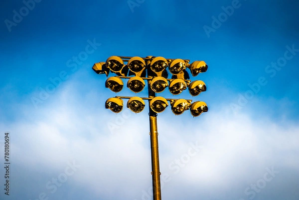 Obraz outdoor stadium lights blue