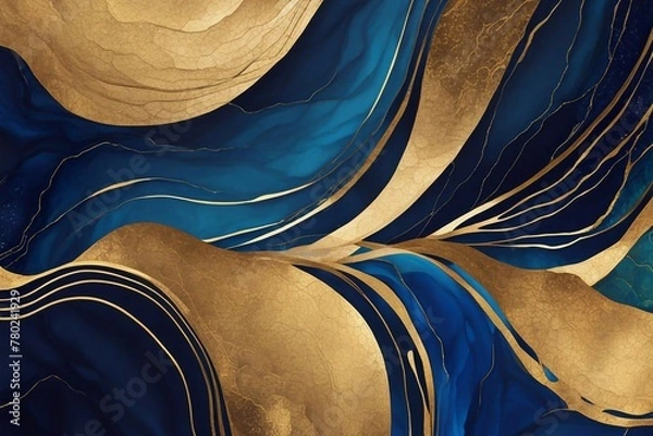 Obraz blue and white background