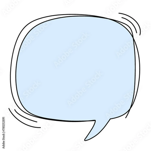 Obraz Square speak bubble text