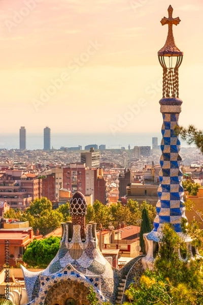 Fototapeta Park Guell w Barcelonie w Hiszpanii.