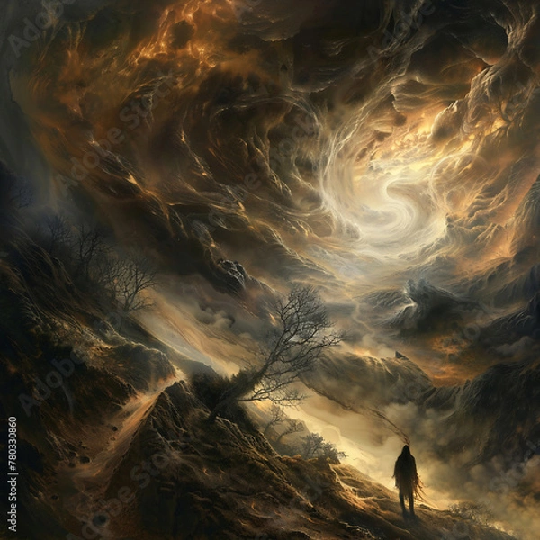 Obraz sunset in the mountains