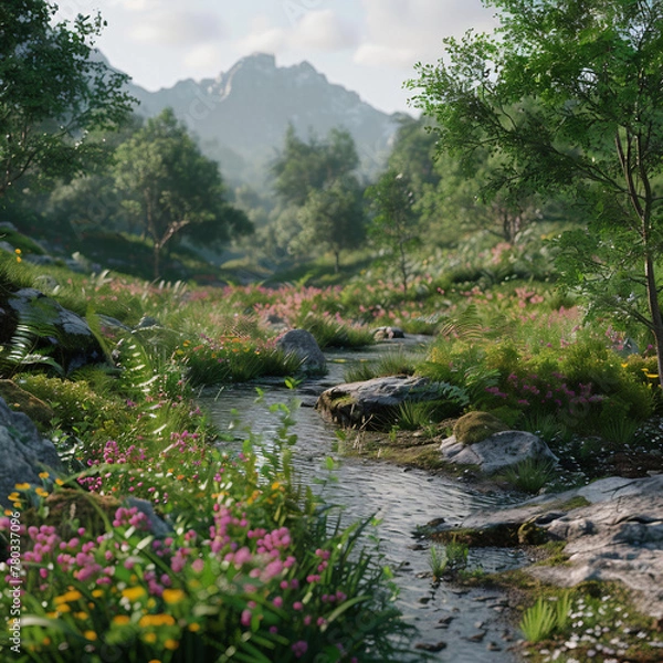 Obraz river in the forest