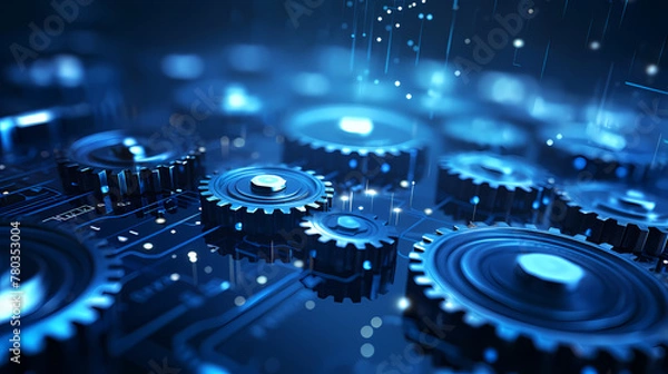 Obraz Artificial Intelligence Digital Transformation and Big Data Industry 4.0