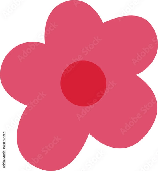 Obraz pink flower on a white background