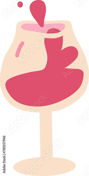 Obraz pink wine valentine drinks