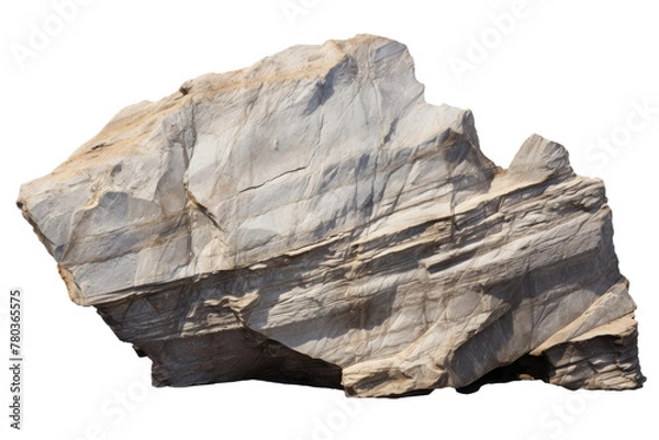 Fototapeta Large Rock on White Background. On a White or Clear Surface PNG Transparent Background.