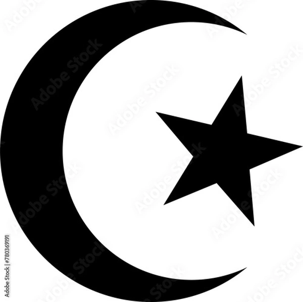 Obraz Islam religious symbol icon, transparent background