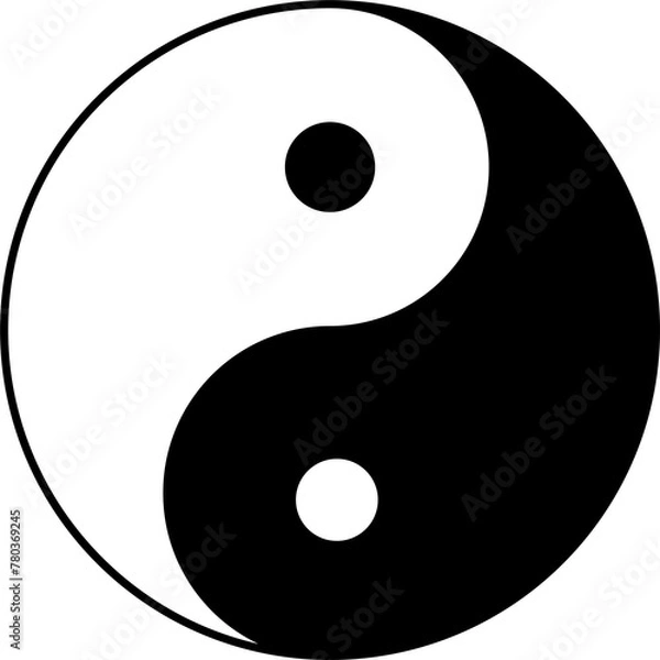 Obraz Taoism religious symbol icon, transparent background
