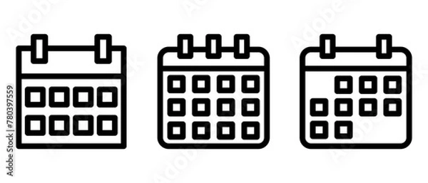 Obraz calender icon or logo isolated sign symbol vector illustration - high quality black style vector icons