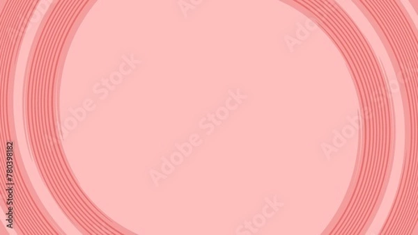 Fototapeta The pastel pink background of the picture frame, circular curved lines decorate the edges
