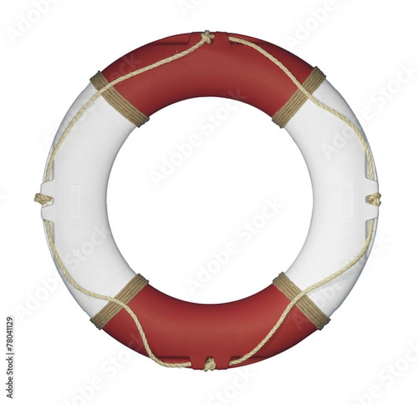 Obraz life ring on white