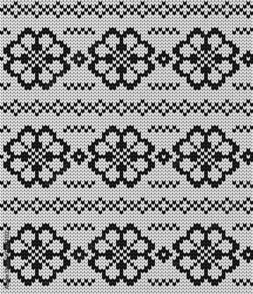Fototapeta Seamless knitted pattern