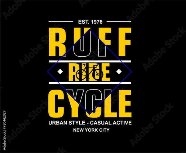 Fototapeta ruff cycle t shirt design vector, Varsity T shirt Designs, Slogan T shirt Design 