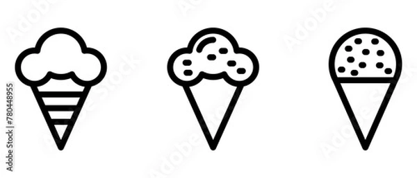Obraz snow cone icon or logo isolated sign symbol vector illustration - high quality black style vector icons
