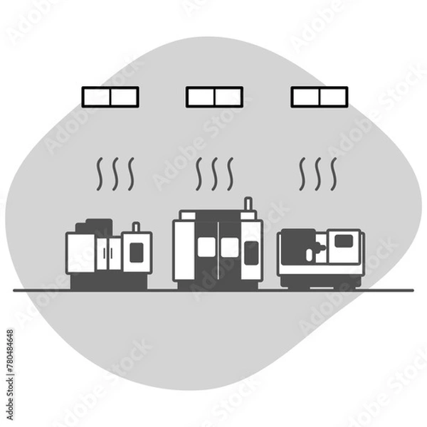 Obraz 暑い室内で暑くなるNCマシニング