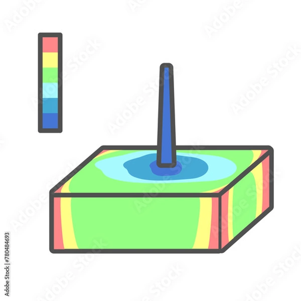 Obraz 樹脂流動解析のイラスト