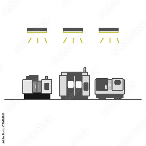 Obraz ライトに照らされたNCマシニング
