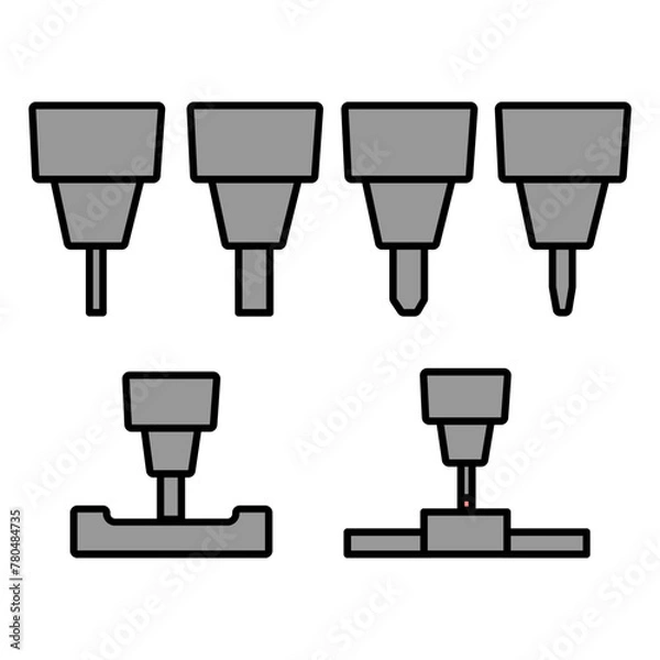 Obraz いろんな工具ドリルとプローブ