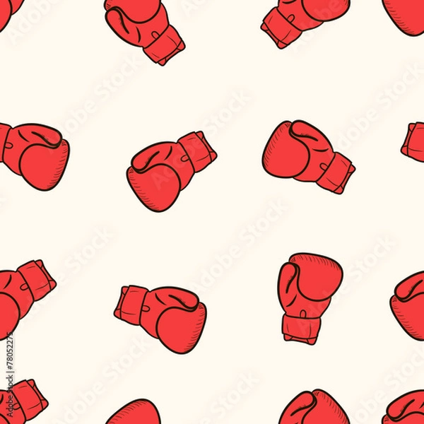 Fototapeta Boxing seamless gloves