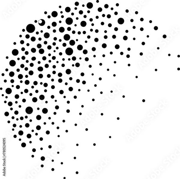 Obraz Dot spray texture, decorative vector spot