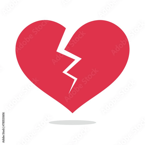 Fototapeta Broken Heart Flat