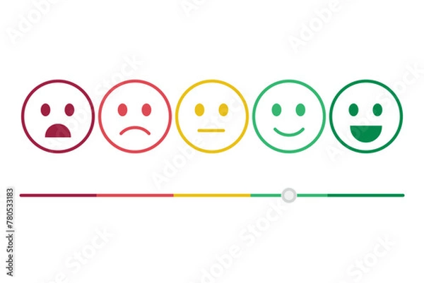 Fototapeta Emoji Feeback Slider