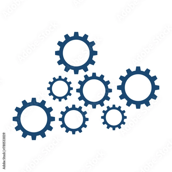 Fototapeta Gear Cluster Flat