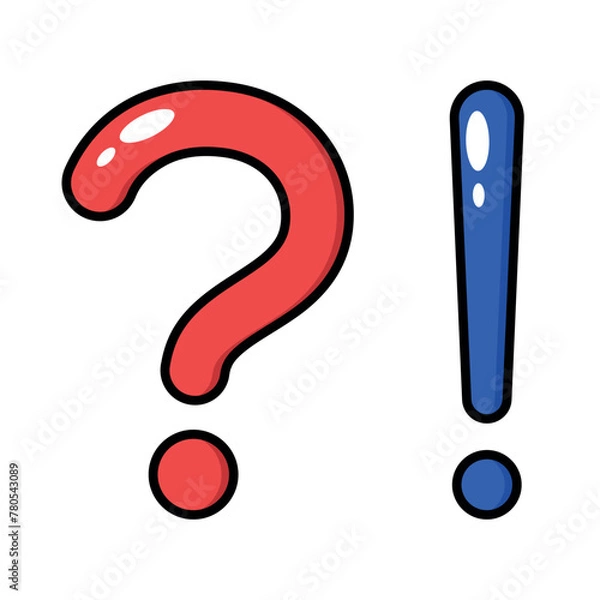 Fototapeta Question Mark And Exclamation Mark