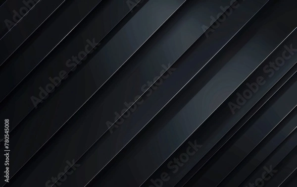Obraz Dark deep black dynamic abstract vector background with diagonal lines. Modern creative premium gradient