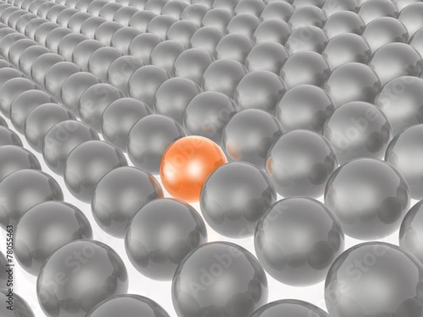 Obraz Red and grey spheres