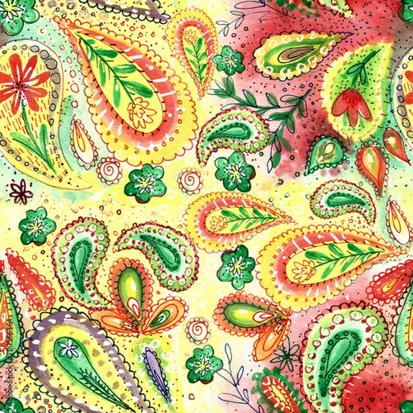 Obraz Paisley acuarela