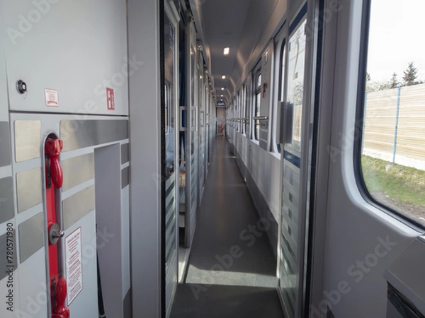 Obraz Corridor in a passenger carriage