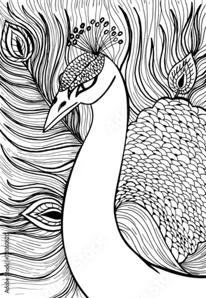 Obraz Decorative ornamental peacock