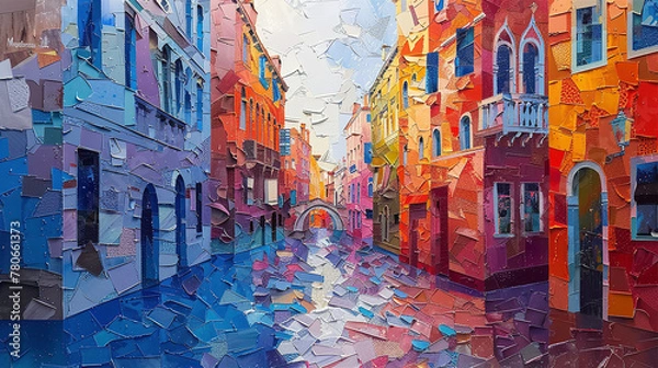 Obraz Canvas Cities: Urban Landscapes Bursting with Color