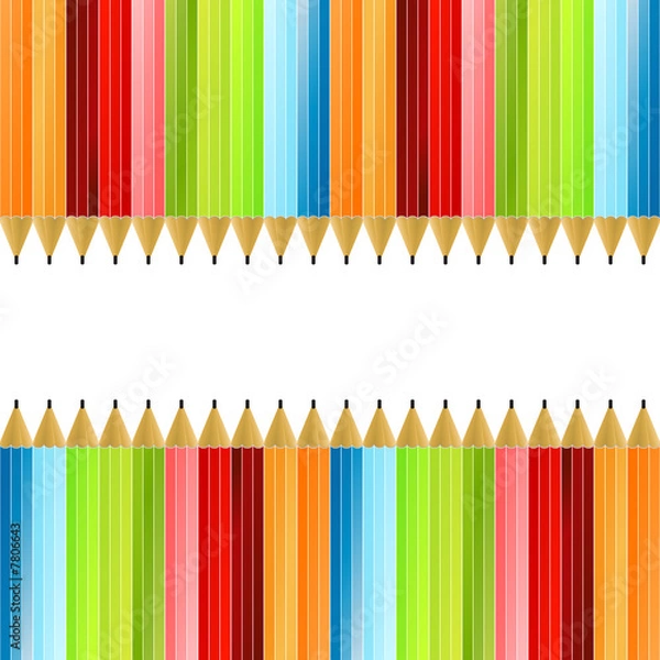 Obraz Colored pencils colorful background