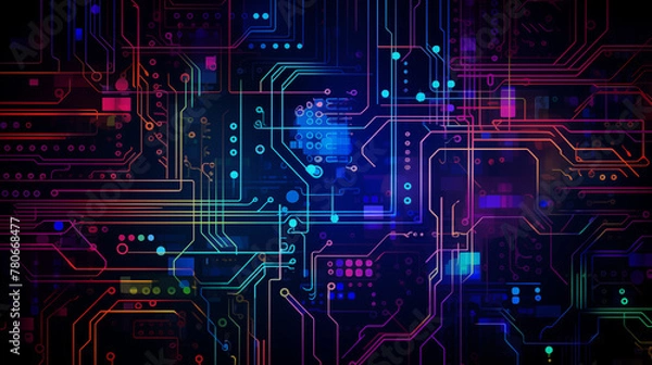 Fototapeta electronic circuit background
