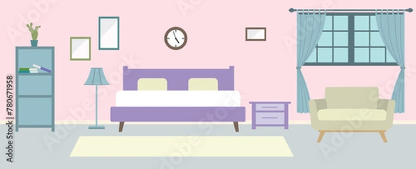 Obraz Bedroom flat modern design