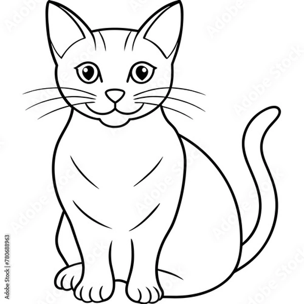 Obraz 


     Cute cat icon vector illustration.
